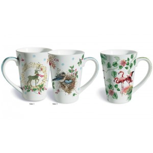 The Holiday Aisle 2 Piece Holiday Cheer Fine Porcelain Gift Mug Set THLA1570